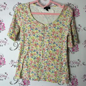 Ralph Lauren jeans co top pastel Floral Button-Down Women's Top